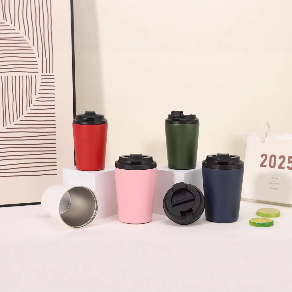 304 Stainless Steel Thermos Cup Portable, Compact Scale 12Oz Coffee Cup Outdoor Car Direct Drinking Milk Cup