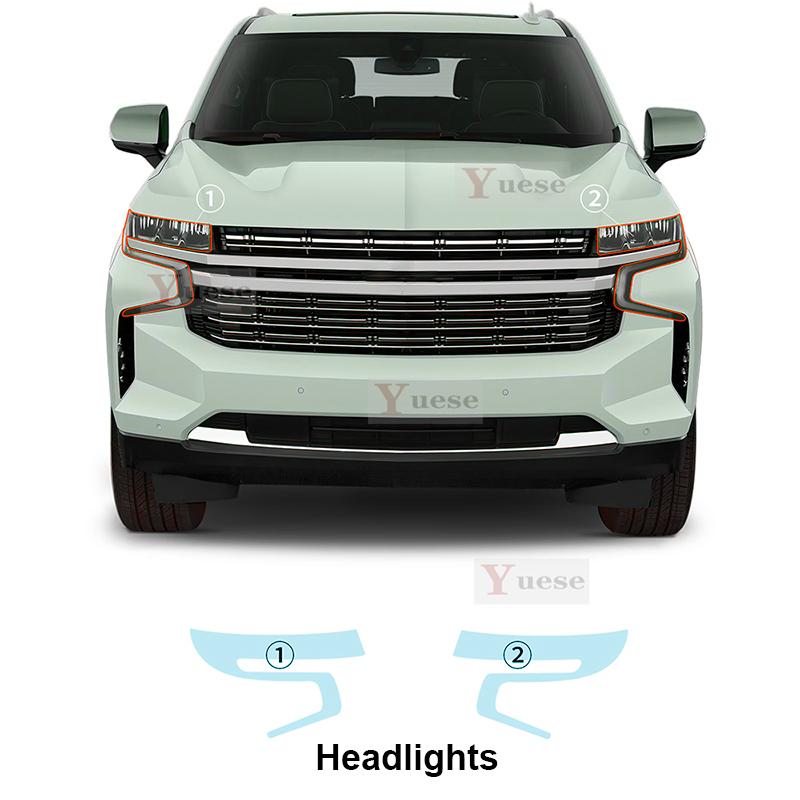 

Для Chevrolet TAHOE - Захисна плівка для автомобіля Плівка на фари та дзеркала TPU Прозора Антиподряпинна наклейка Transparent