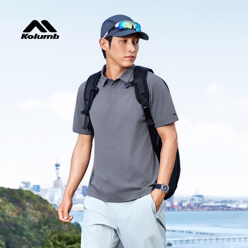 Kolumb Men's Outdoor Cool-Dry Polo T-shirt