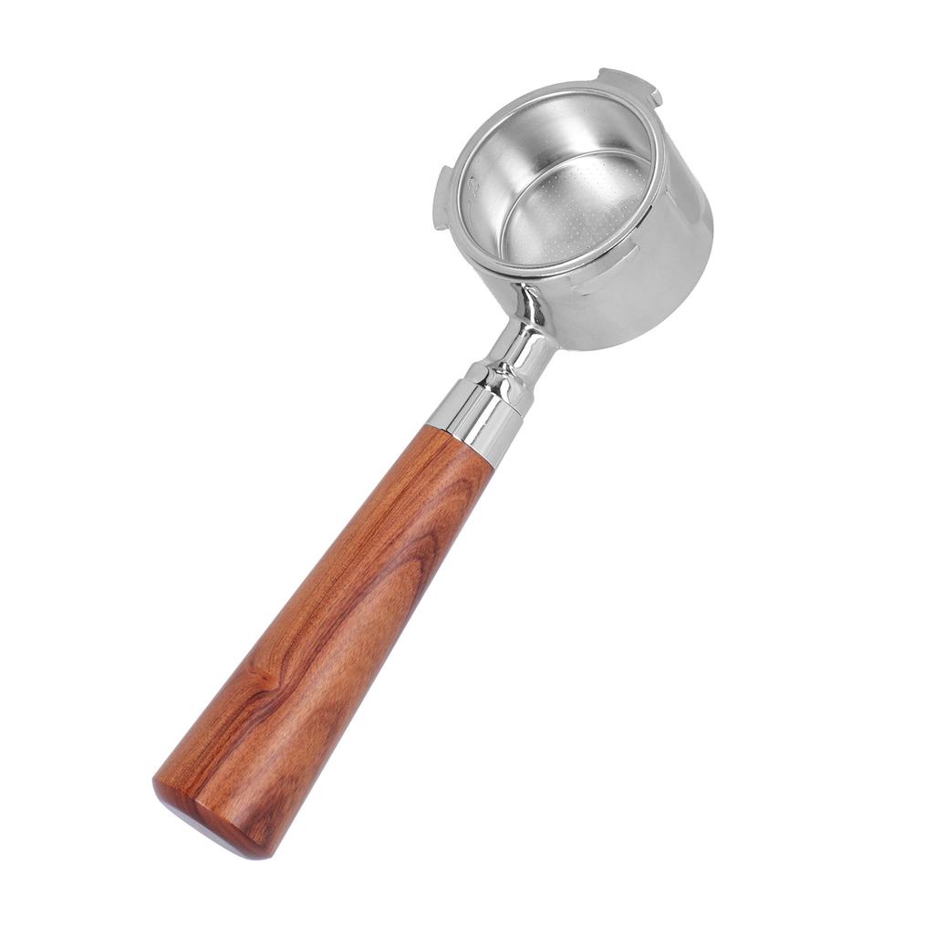 Kaffee Bodenloser Siebträger Handheld Edelstahl Bodenloser Filter für HaushaltPalisander
