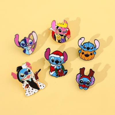 European and American Characters Peripheral Metal Badge Stitch Brooch Interstellar Baby Stitch Alloy Oil Drip Accessories