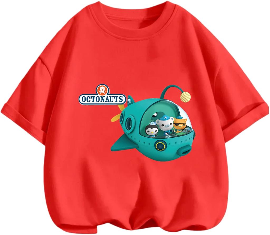 Hot Selling Kids T Shirt Octonauts Cute Design Soft Comfy School Wear Boys Girls Summer Outdoor Casual Clothing