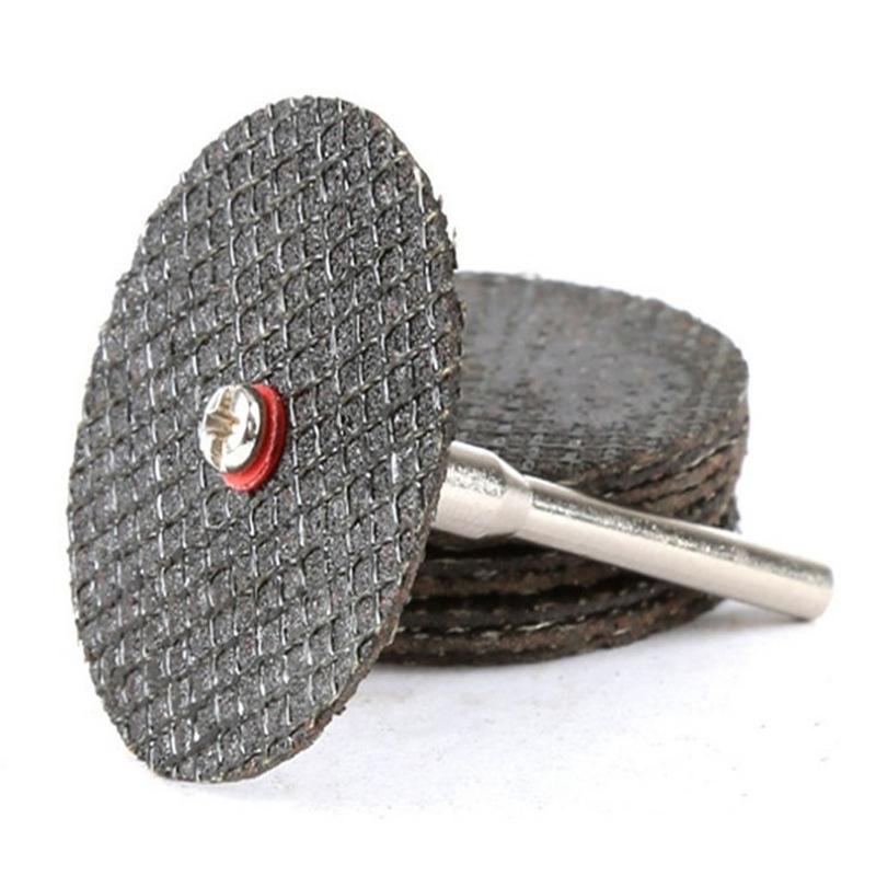 10PCS Abrasive Cutting Disc 32mm With Mandrels Grinding For Dremel Accesories Metal Cutting Rotary Tool Saw Blades