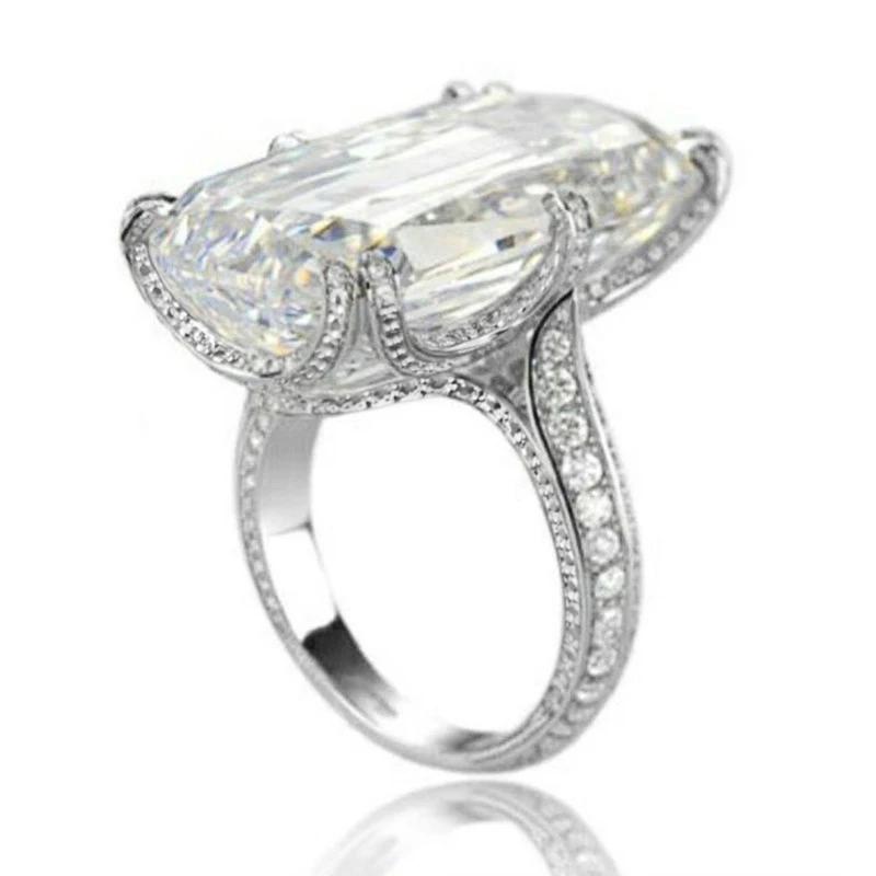 Huitan Hyperbole Long Oblong Cubic Zircon Rings for Women Wedding Engagement Gorgeous Accessories Cocktail Party Trendy Jewelry