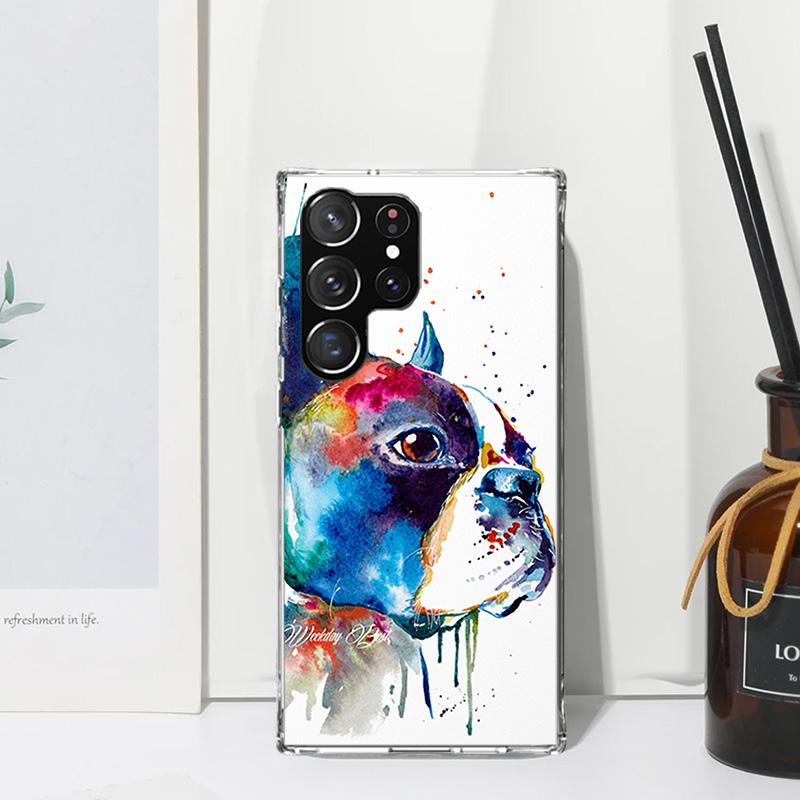 

French Bulldog Dog Pug Phone Case For Samsung Galaxy S26 S25 Edge S24 FE S23 S22 Ultra S21 Plus S20 + Art Fundas Back Cover Gala Samsung S24 Ultra