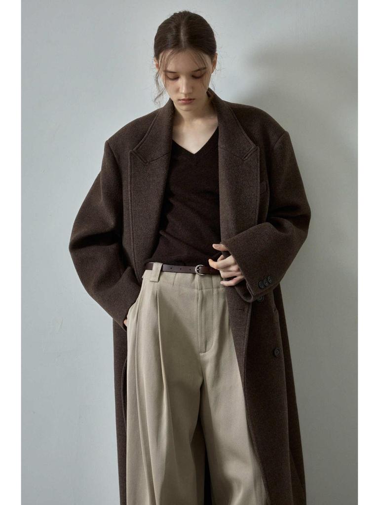 In-Stock: Women's V-Neck Wool Sweater - Fall/Winter Design, Simple Loose Fit, Slimming Knit Top