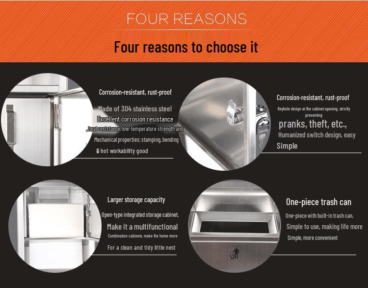 Wall-Mounted Stainless Steel Tissue Holder Cabinet