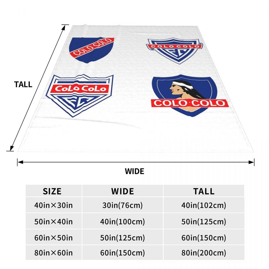 Colo Colo Insignias Blankets Fleece Sofa Throw Blanket Warm Throw Blankets for Home Bedroom Office Throws Bedspread Quilt