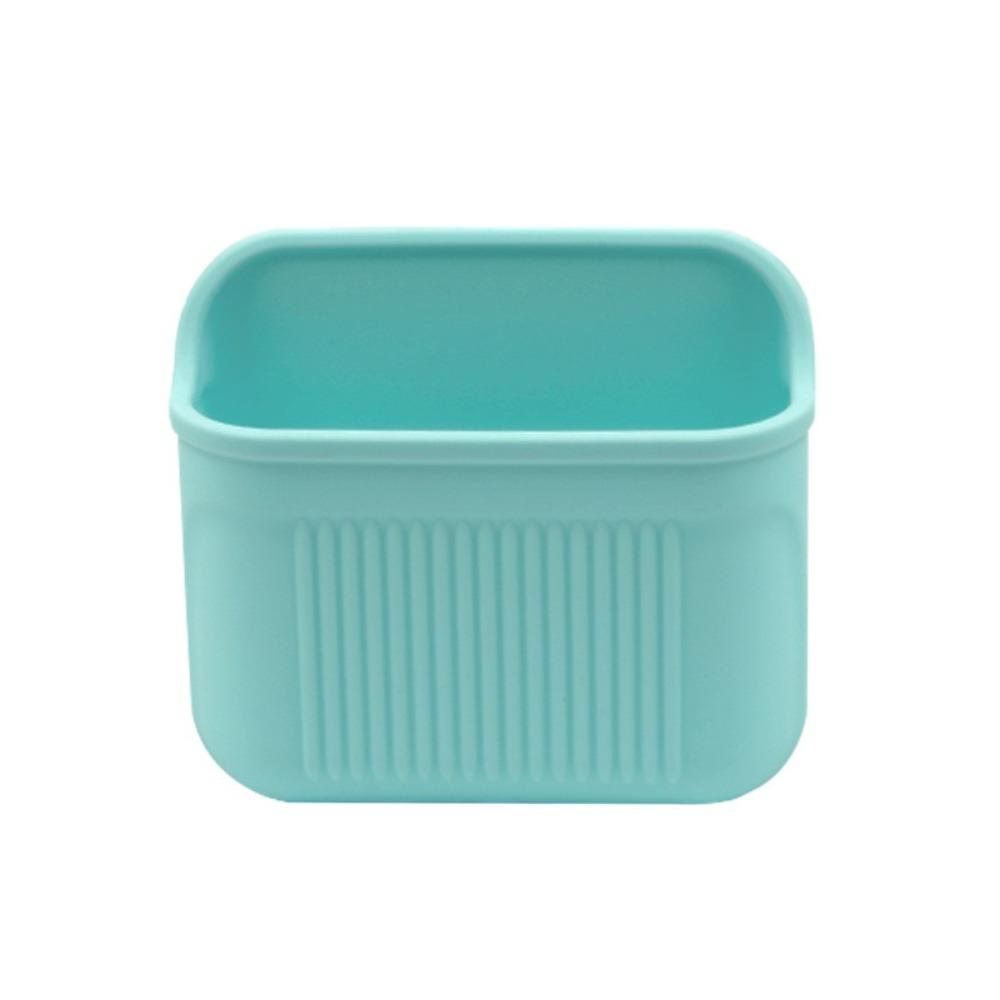 Self-adhesive Silicone Toothbrush Holder Wall Mounted Storage Box  Bathroom  Organizer