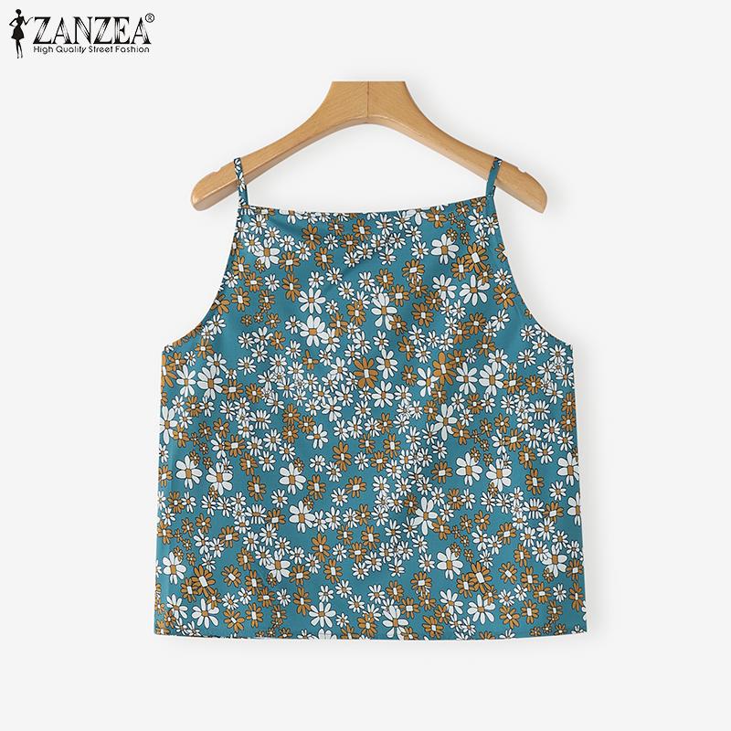 ZANZEA Women Summer Casual Floral Print Sleeveless Sling Camisoles