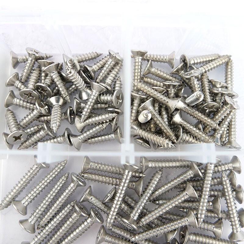 Bingyu 304 Stainless Steel Phillips Countersunk Self-Tapping Screw Kit
