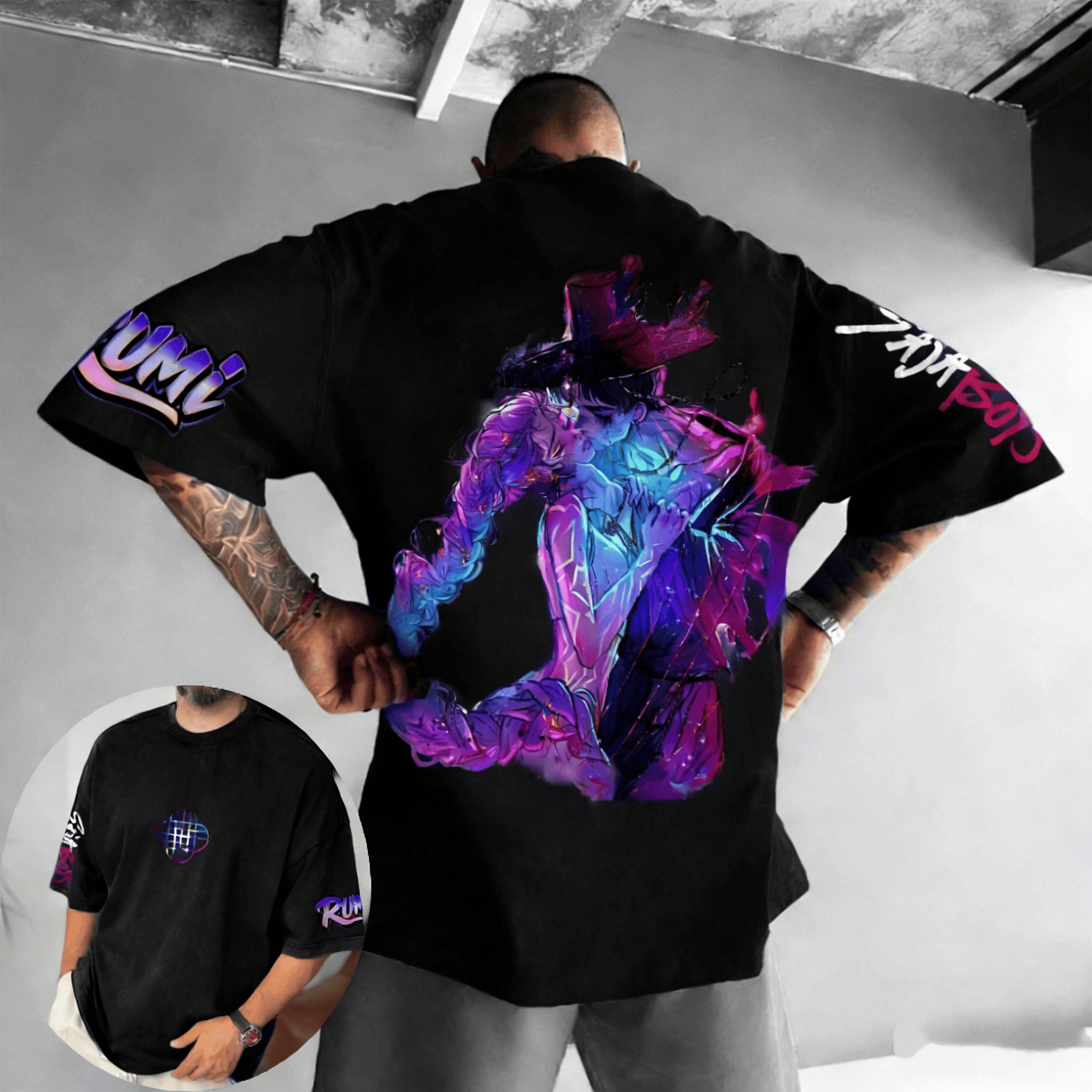 

KPop Demo Hunter Mens Womens Tshirts Rumi Jinu Anime Tshirt 2026 Summer Luxury Fashion Mens Womens Oversized Tshirt Y2K 4XL
