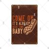 Dad's BBQ Party Metal Tin Plaque Retro Tin Signs Barbecue Rules Slogan Plate Vintage Grill Poster Yard Garden Kitchen Wall Decor