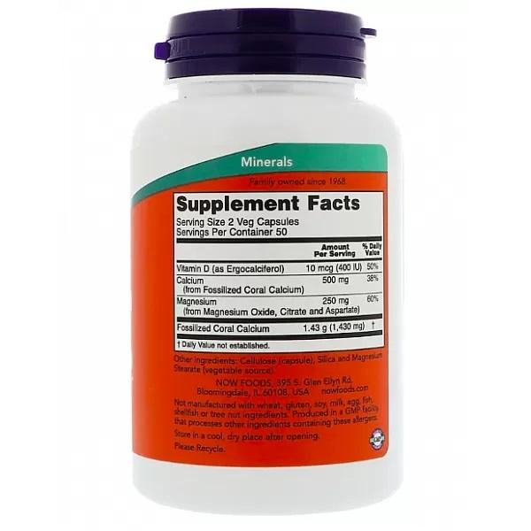 Now Foods Coral Calcium Plus, 1430 mg, 100 Kapseln