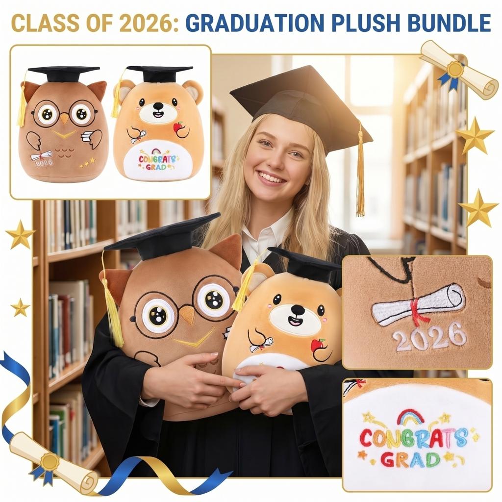 Graduation Plush Toy Gift, 2026 Kindergarten Graduation Gift, Suitable For Boys And Girls, Graduation Plush Toy, Graduation Party Gift.