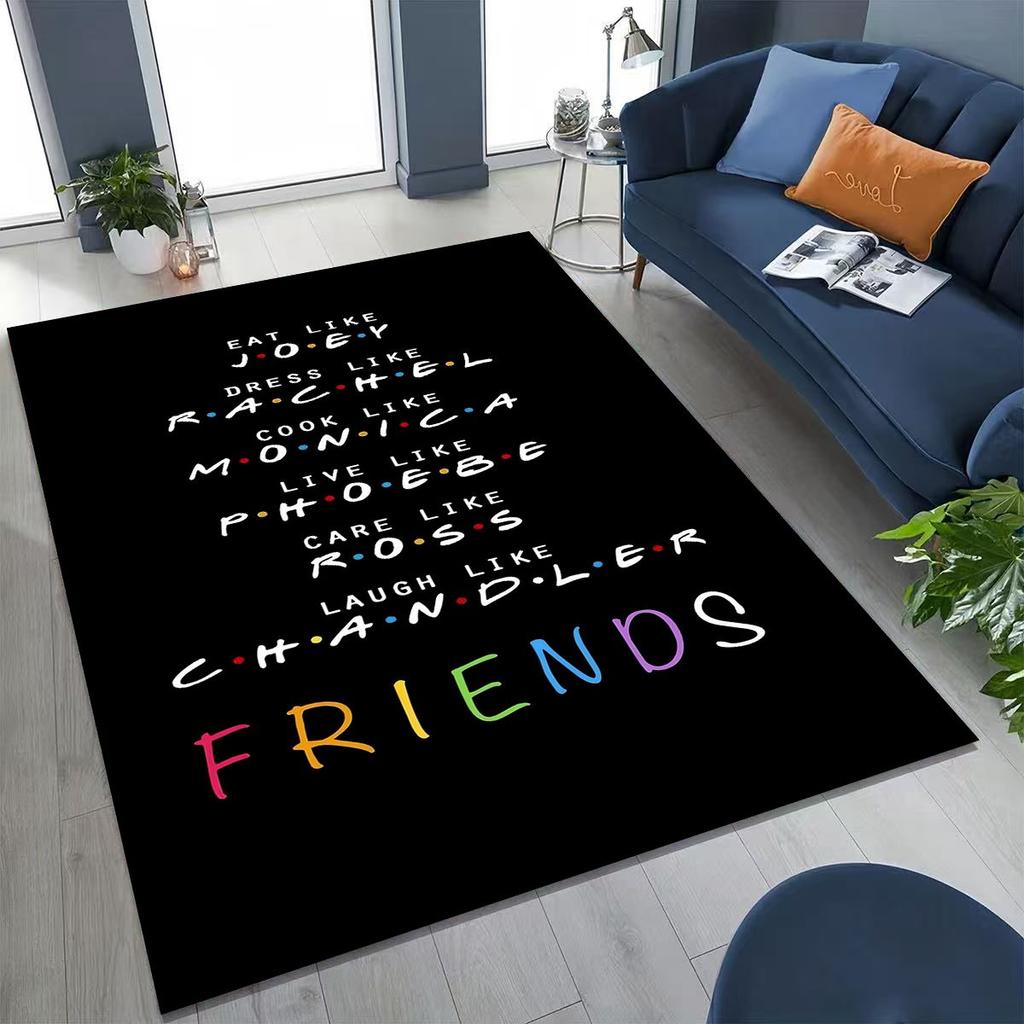 Klassisches Friends Central Perk Schild TV-Teppich für Schlafzimmer Wohnzimmer Sofa Zuhause Fußabtreter Dekor, Große rutschfeste Spielmatte für Kinder