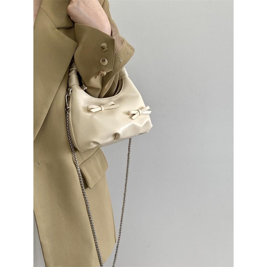 Ielgy Ballet Style Bowknot Portable Shoulder Messenger Bag