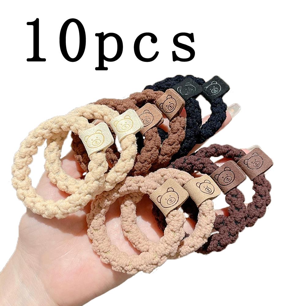5PCS High Elasticity Durable Bold Versatile Temperament Ponytail Headband Hair Tie Accessories Head Rope Rubber Band
