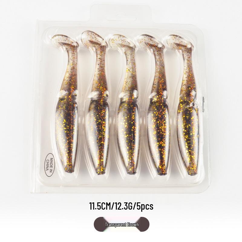 Locken: Zweiteiliger T-Schwanz Softbait für Mandarinfische, Kunstwurm mit hoher Dichte zum Meeresangeln.