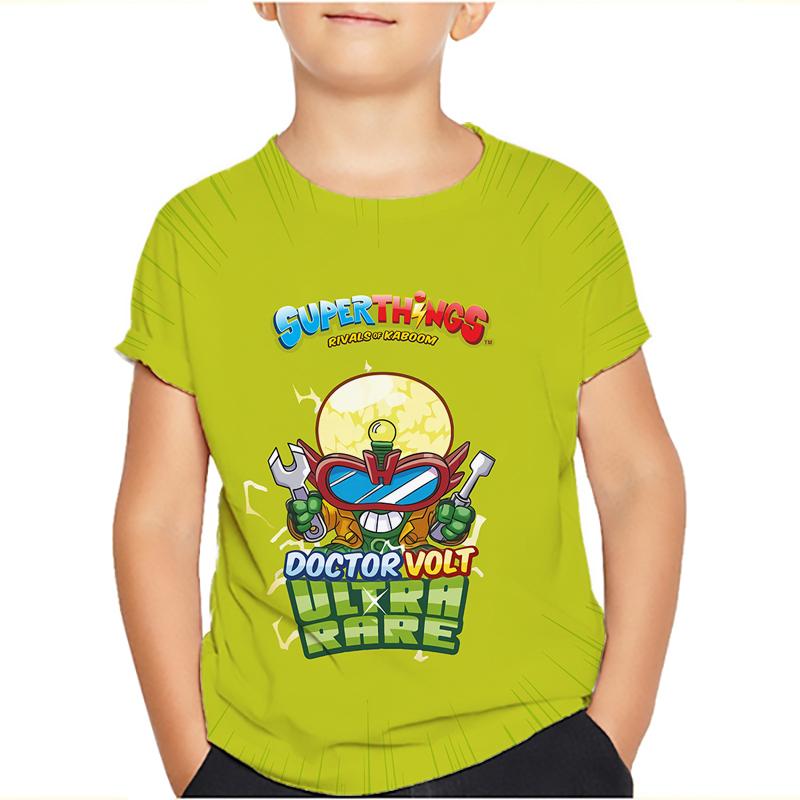 Superzings 7 Boys Clothes T-shirt New Summer Clothing Children's Wear Tops Short Sleeve Tees Kids Cartoon Tshirts