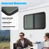 Universal Black RV Sliding Window Tinted Privacy Glass & Mosquito Screen for 2-6mm/48-55mm Metal RVs