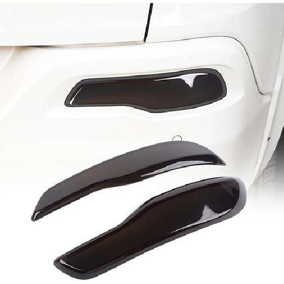 Smoked Rear Bumper Reflector Tail Fog Light Trim for Jeep Cherokee 2014-2017