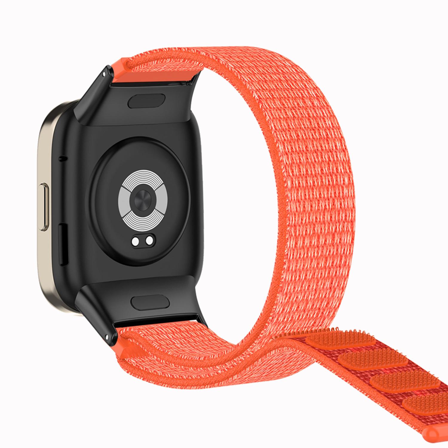 

For Xiaomi Redmi Watch 3 Watch Band Adjustable Nylon Wrist Strap Orange