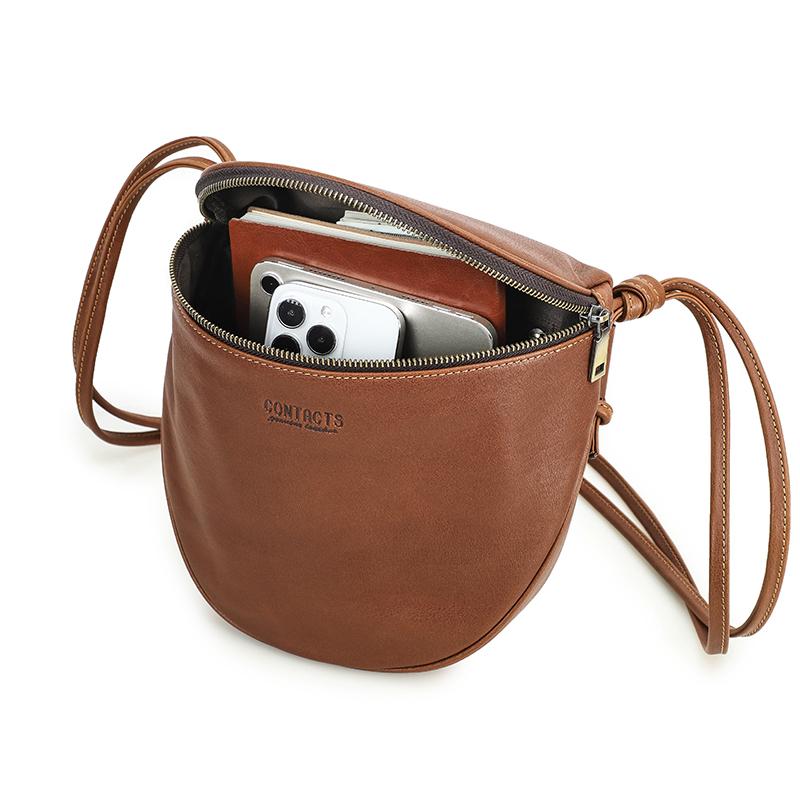 CONTACT'S Genuine Leather Sling Shoulder Bags for Women Fashion