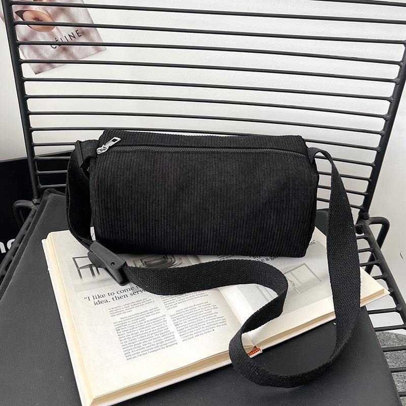 Large Capacity Corduroy Makeup Organizer & Crossbody Handbag