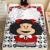 1PC Mafalda Print Flannel Blanket, High Quality All Seasons, Home Decor, Warmth and Comfort, Perfect for Christmas Gifts