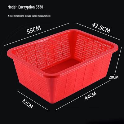 Durable Rectangular Plastic Storage and Drain Basket