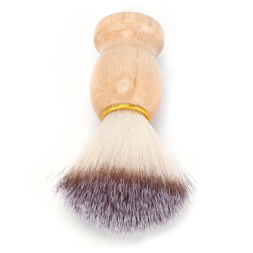 Soft Nylon Wool Shaving Brush, Wood Handle for Men s Beard Grooming