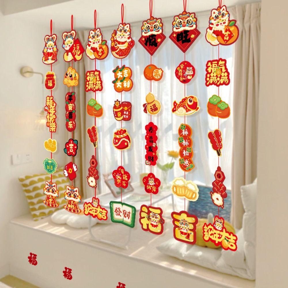 2pcs Cute Chinese New Year Wall Hanging Zodiac Snake New Year Lucky Decoration  New Year Gift
