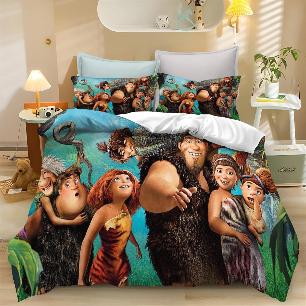 Ensemble de housse d'anime Ensemble de literie Couettes King Size 3D Ensemble de literie pour enfants, Housse de couette imprimée 3D 3 pièces Microfibre Décor de chambre à coucher 100x135cm 2pcs