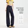 Women's Petite High-Waist Wide-Leg Drapey Denim Pants