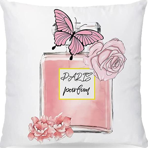 Perfume Bottle Pillow Cover Fashion Women'S Pet Home Sofa Car Ornament French Cushion Cover Premium Durable Quality