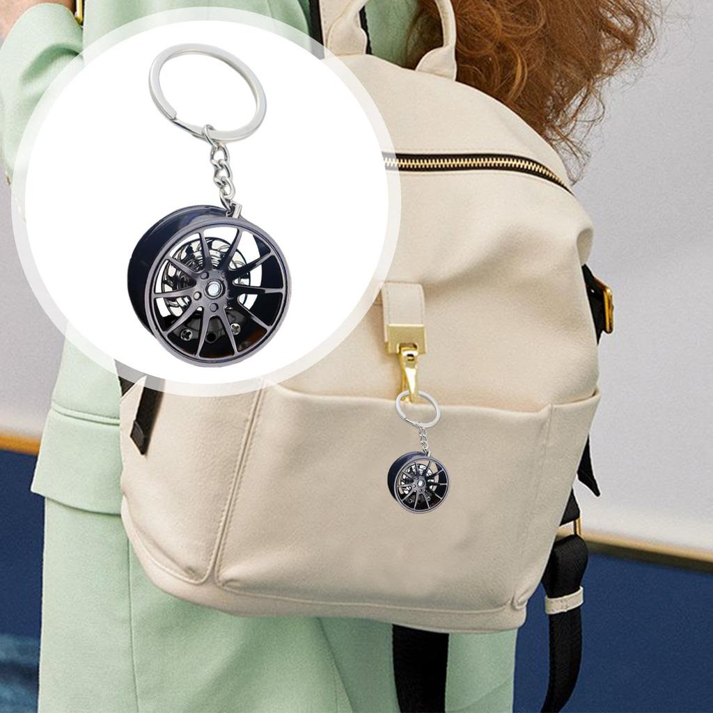 [Mivpzisk] Wheel Hub Keychain, Car Hub Keychain | Car Tire Rim Keychain - Wheel