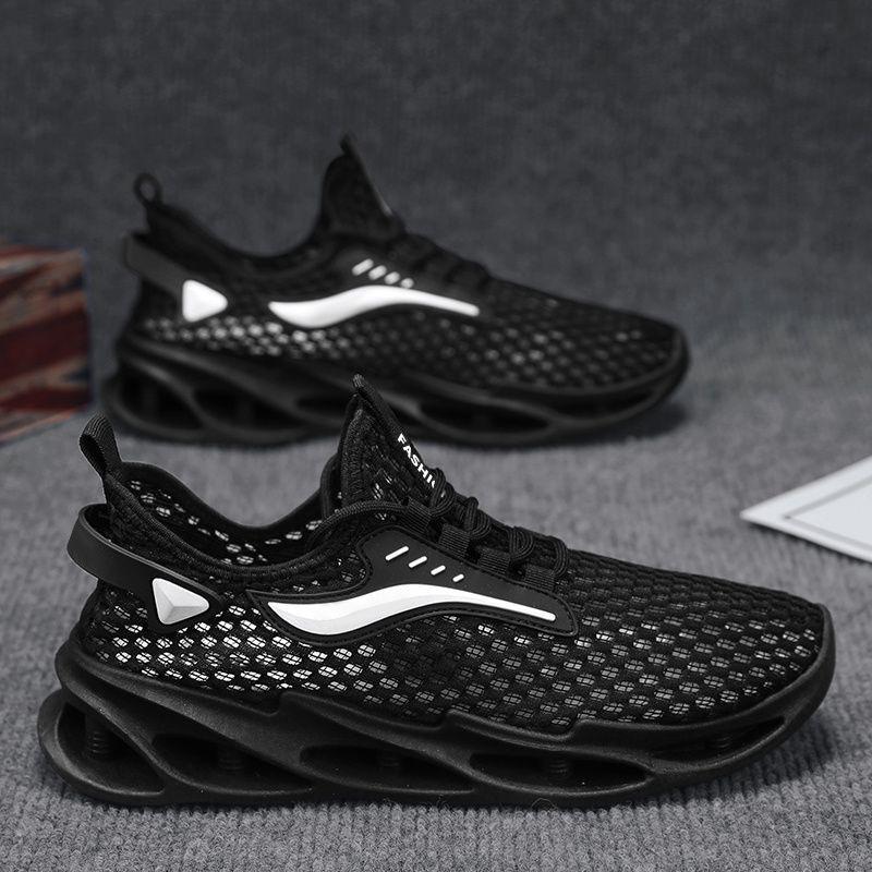

Soft-soled mesh breathable casual men s light mesh shoes with one foot 44 чёрный