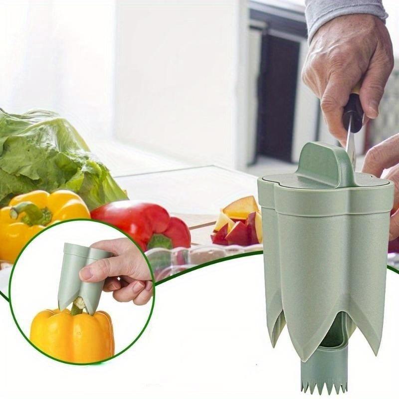 Pepper Corer Pepper Seeder Tiger Skin Pepper Seeder Twisted Seed Bell Separator Cutter Kitchen Tools