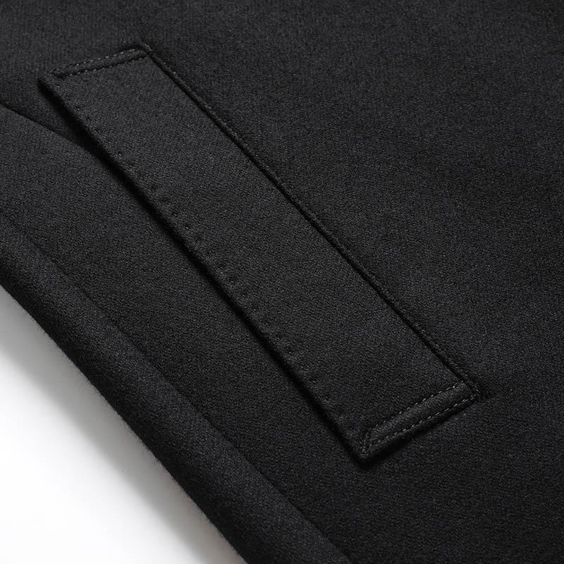 New Autumn and Winter Men's Knitted Wool Coat Men's Slim Mid-length Cashmere Woolen Coat Men's Coat