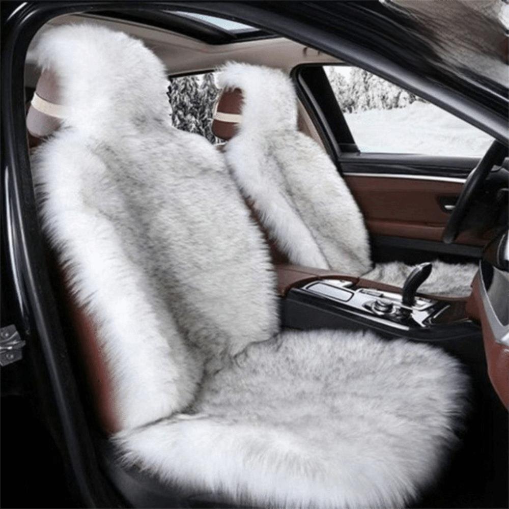 New Warm Plush Car Seat Covers Fluffy Universal Car Seat Cushion Wool Velvet Full Cover Auto Seat-Cover Mat Winter