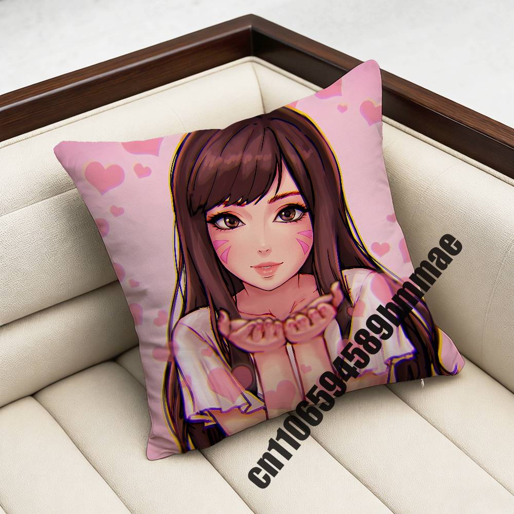 For Juno Ow DVA OOverwatch Throw Pillow Case Sham xcm xcm Square Home Pillowcase Cushion Cover