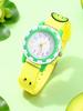 Fashionable and Cute Cartoon Pattern Silicone Strap Colorful Dial Children's Quartz Watch, Suitable for Daily Wear, Christmas Gi