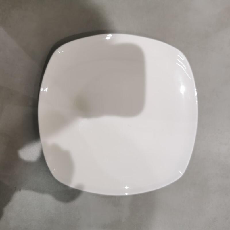 Embossed Lotus Bone China Square Waste Plate