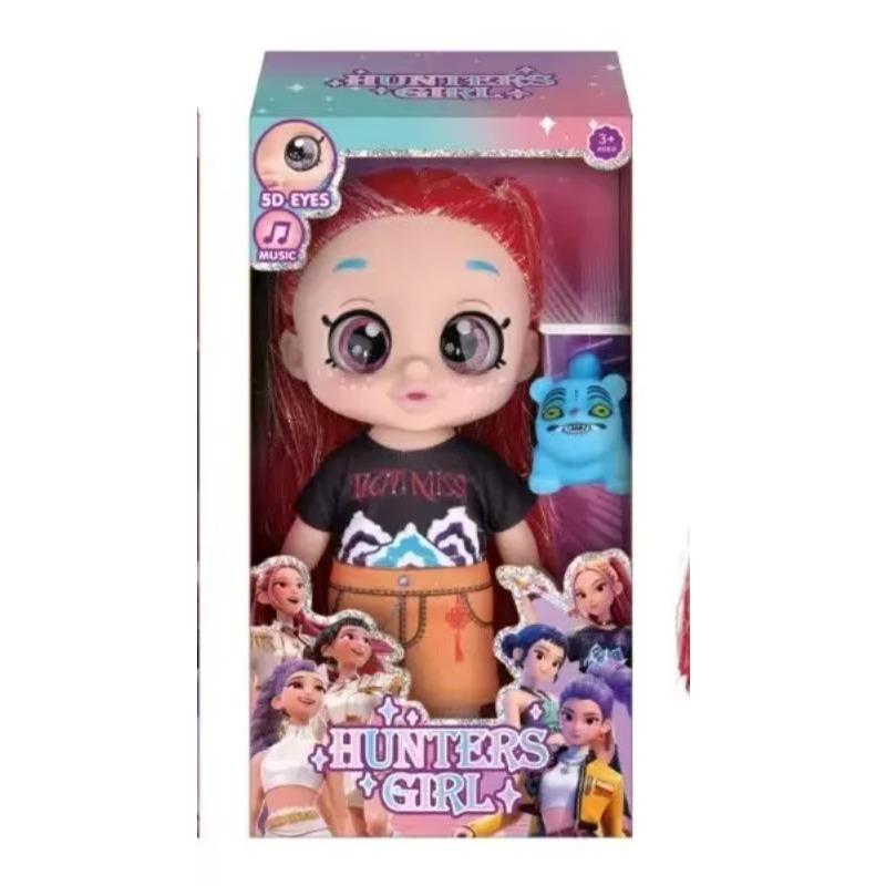 Nouveau style mignon K-pop - 10 pouces 5 articulations 5D yeux joufflu enfant Groupe Chasseur de Sorcières poupée vinyle activée par la musique Mini Tigre