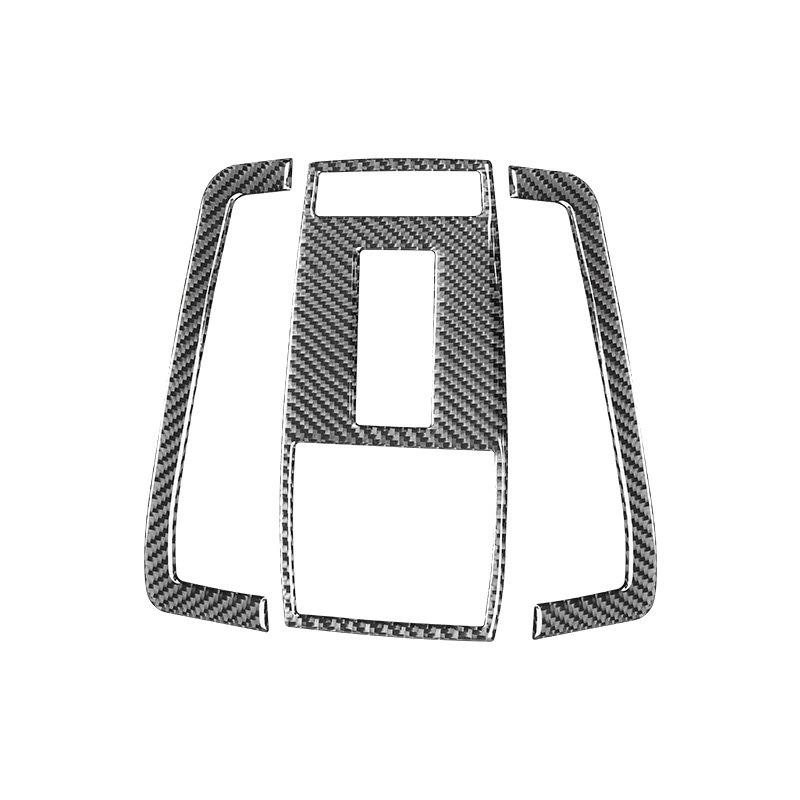 Carbon Fiber Car Roof Reading Light Panel Book Lamp Trim Cover Frame Decoration Sticker For Mercedes Benz C Class W204 2007-2014