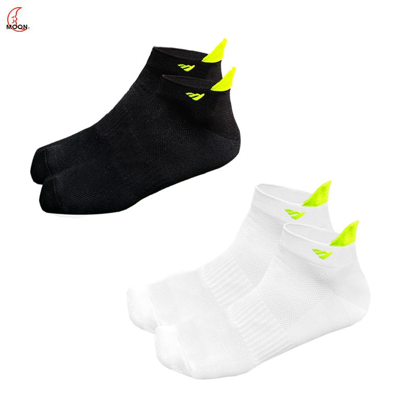 MOON Antibacterial & Odor-Control Cycling short Socks with SuperFresh Tech - Durable Breathable Sports Socks for Outdoor Biking
