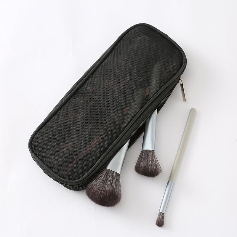 Transparent Influencer Travel Makeup Brush Bag - Large Capacity, Stylish & Portable