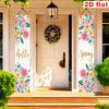 2D Flat, 2D Flat - 2D Flat, 2D Flat - 2D Flat Banner [Party Banners] Two Pieces (11.8*70.8 Inches/30*180 Cm), Polyester Material, Decorative Welcome D