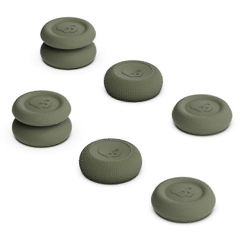 6pcs Thumb Stick Grip Caps Non-Slip Handle Rocker Button Cap for Game Controller Accessories Green